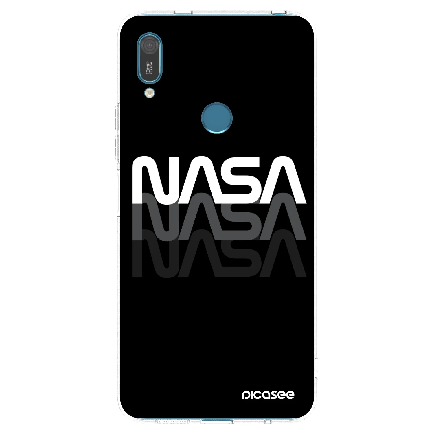 Picasee silikonový průhledný obal pro Huawei Y7 2019 - NASA Triple