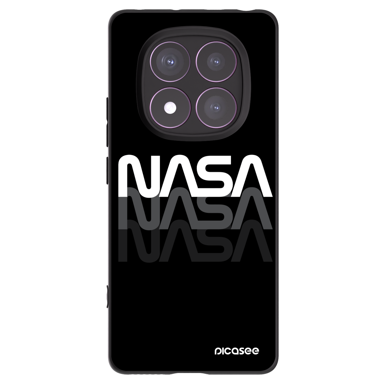 Picasee silikonový černý obal pro Xiaomi Redmi Note 14 Pro 4G - NASA Triple