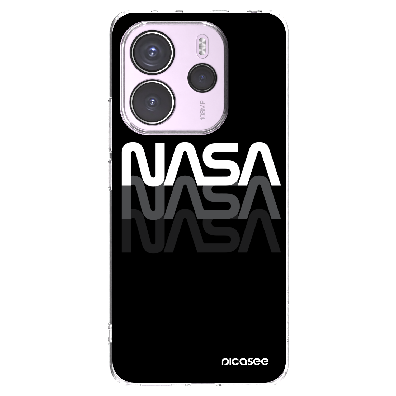 Picasee silikonový průhledný obal pro Xiaomi Redmi Note 14 4G - NASA Triple