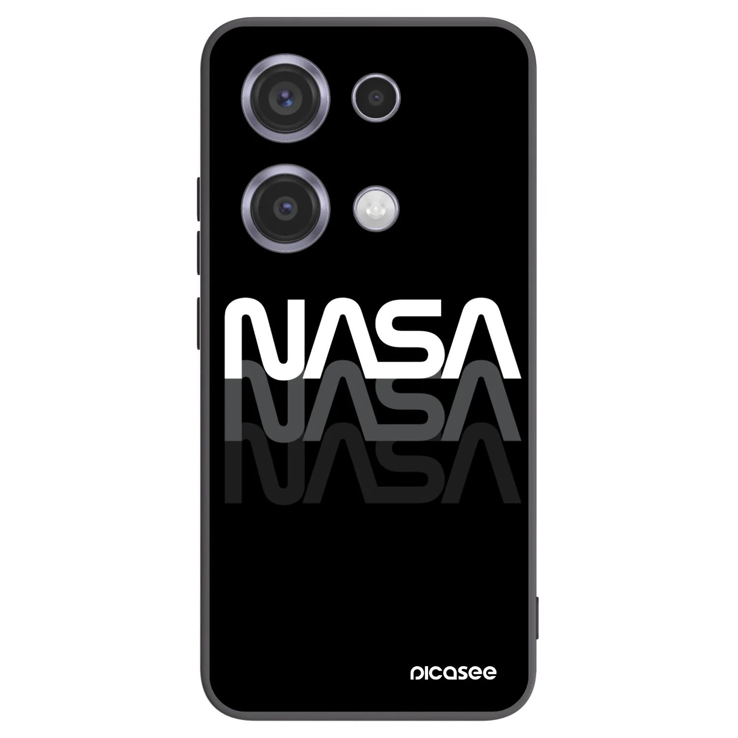 Picasee silikonový černý obal pro Xiaomi Redmi Note 14S - NASA Triple