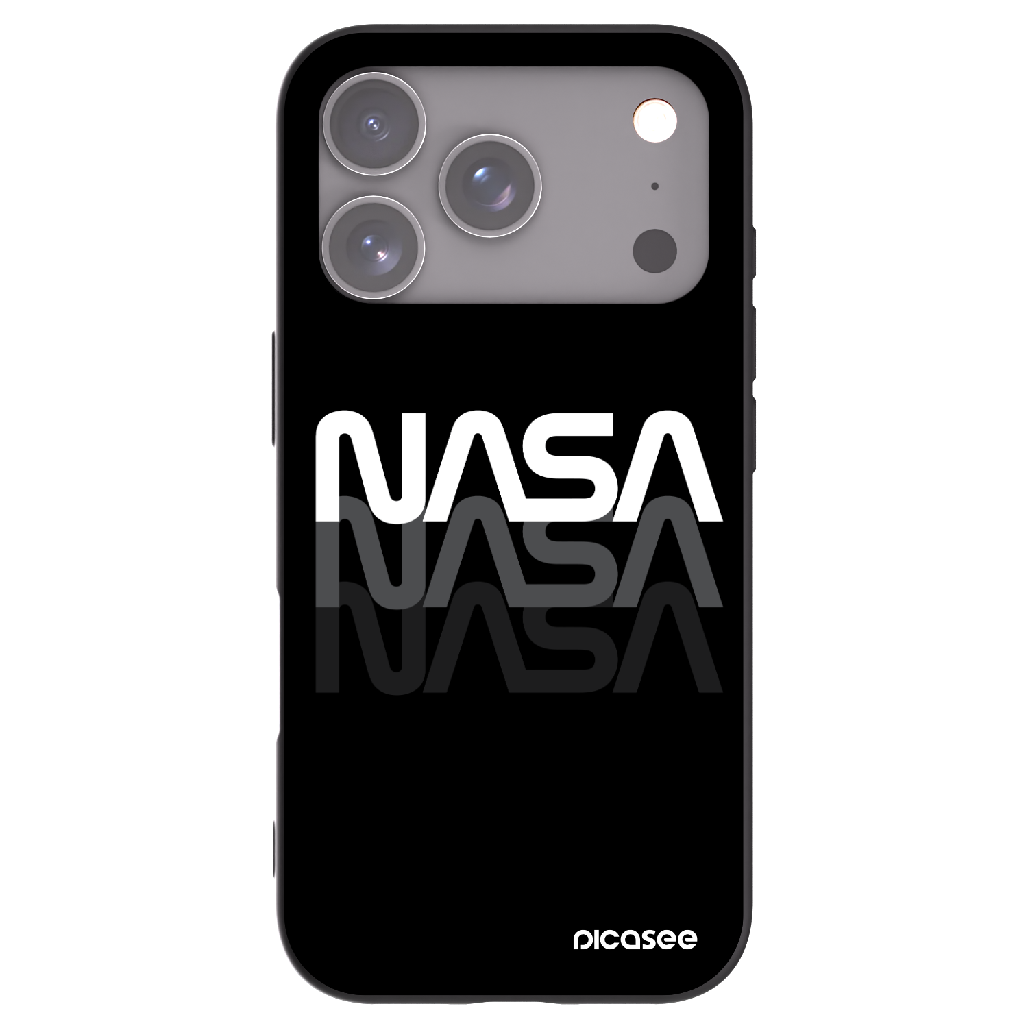 Picasee silikonový černý obal pro Apple iPhone 17 Pro - NASA Triple