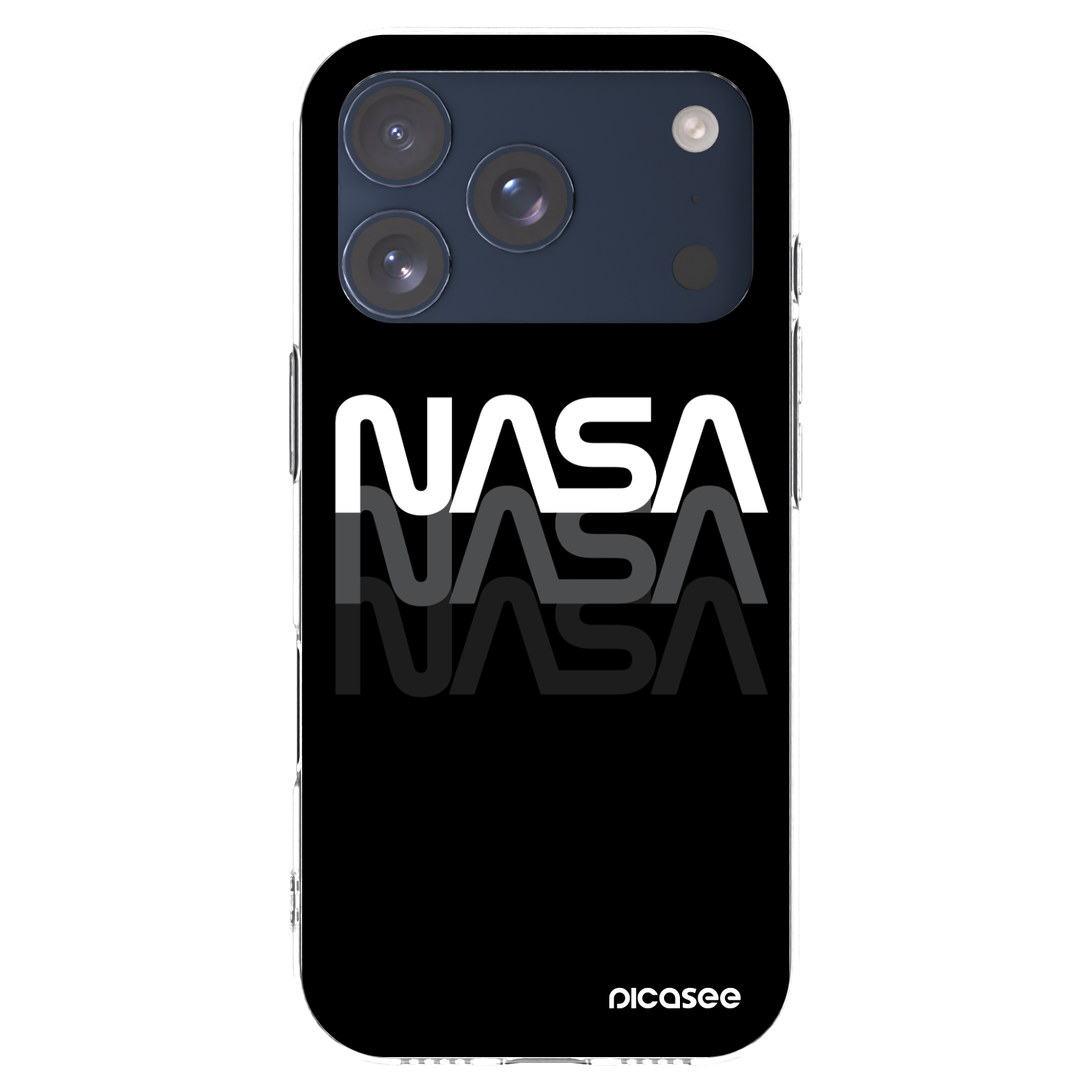 Picasee silikonový průhledný obal pro Apple iPhone 17 Pro - NASA Triple