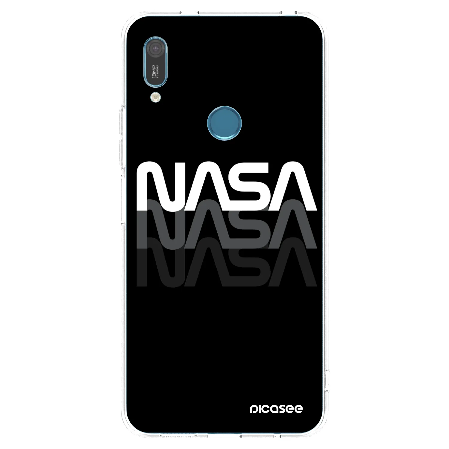 Picasee silikonový průhledný obal pro Huawei Y6 2019 - NASA Triple