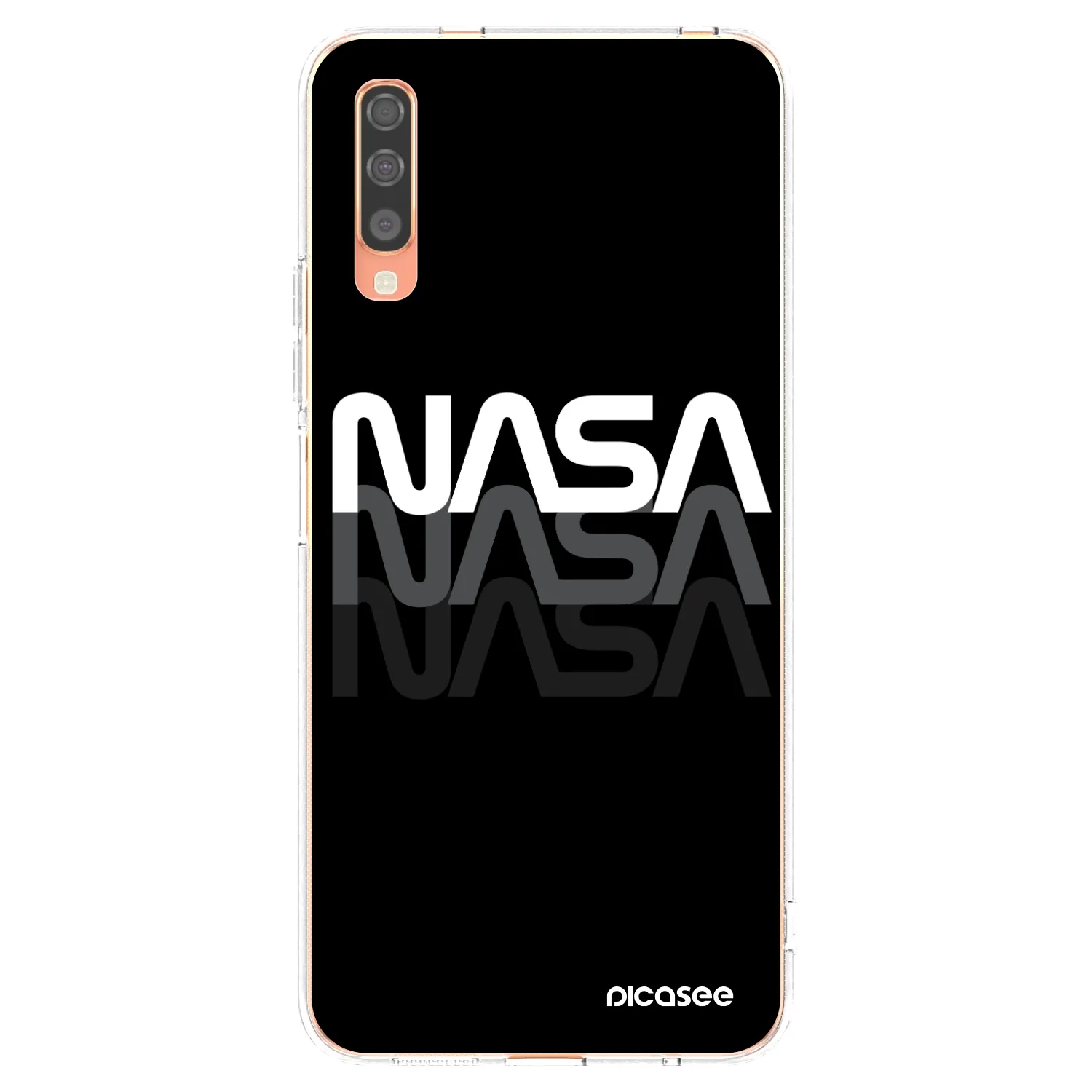 Picasee silikonový průhledný obal pro Samsung Galaxy A70 A705F - NASA Triple