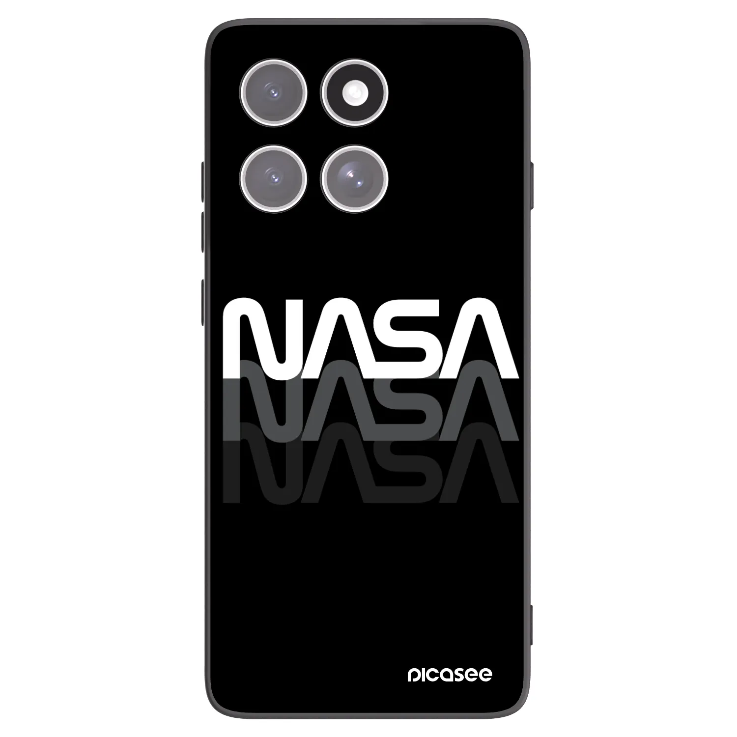 Picasee silikonový černý obal pro Motorola Edge 60 Fusion - NASA Triple