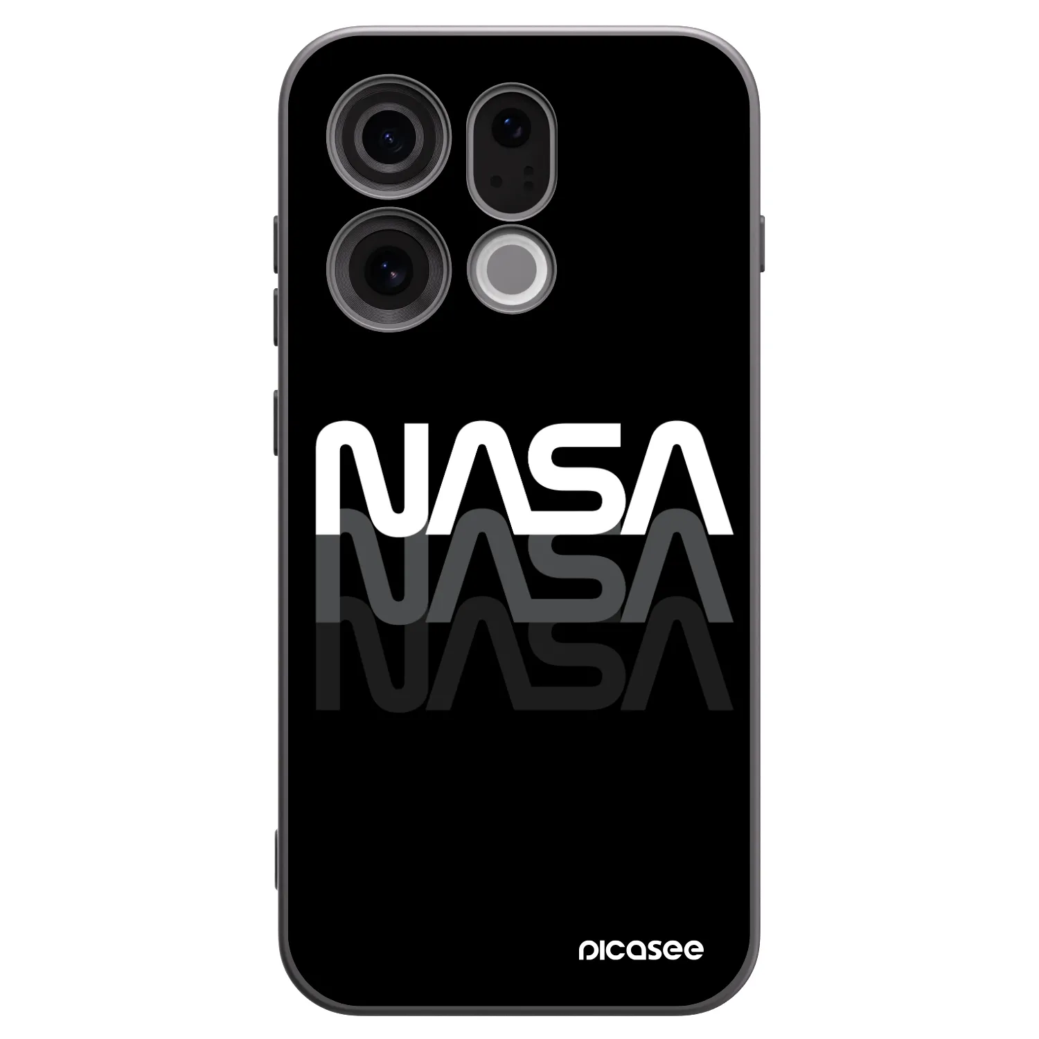 Picasee silikonový černý obal pro OPPO Find X9 - NASA Triple