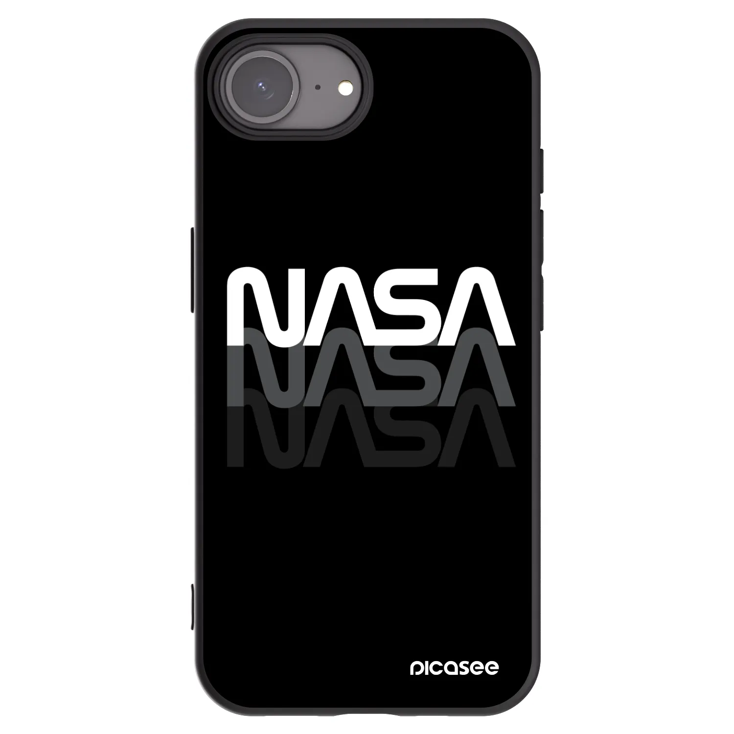 Picasee silikonový černý obal pro Apple iPhone 17e - NASA Triple