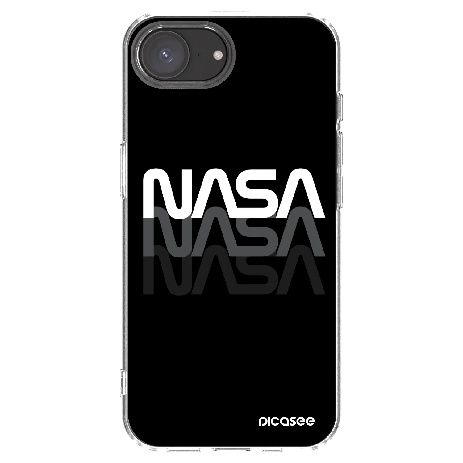 Picasee silikonový průhledný obal pro Apple iPhone 17e - NASA Triple