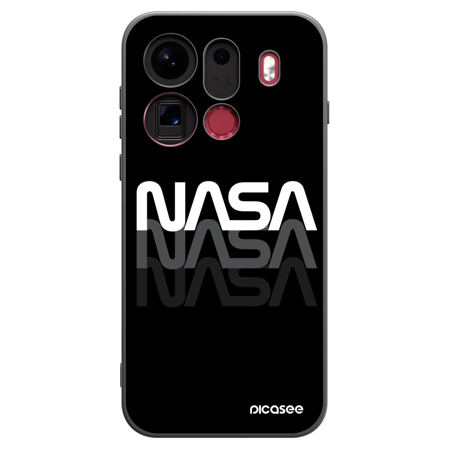 Picasee silikonový černý obal pro OPPO Find X9 Pro - NASA Triple