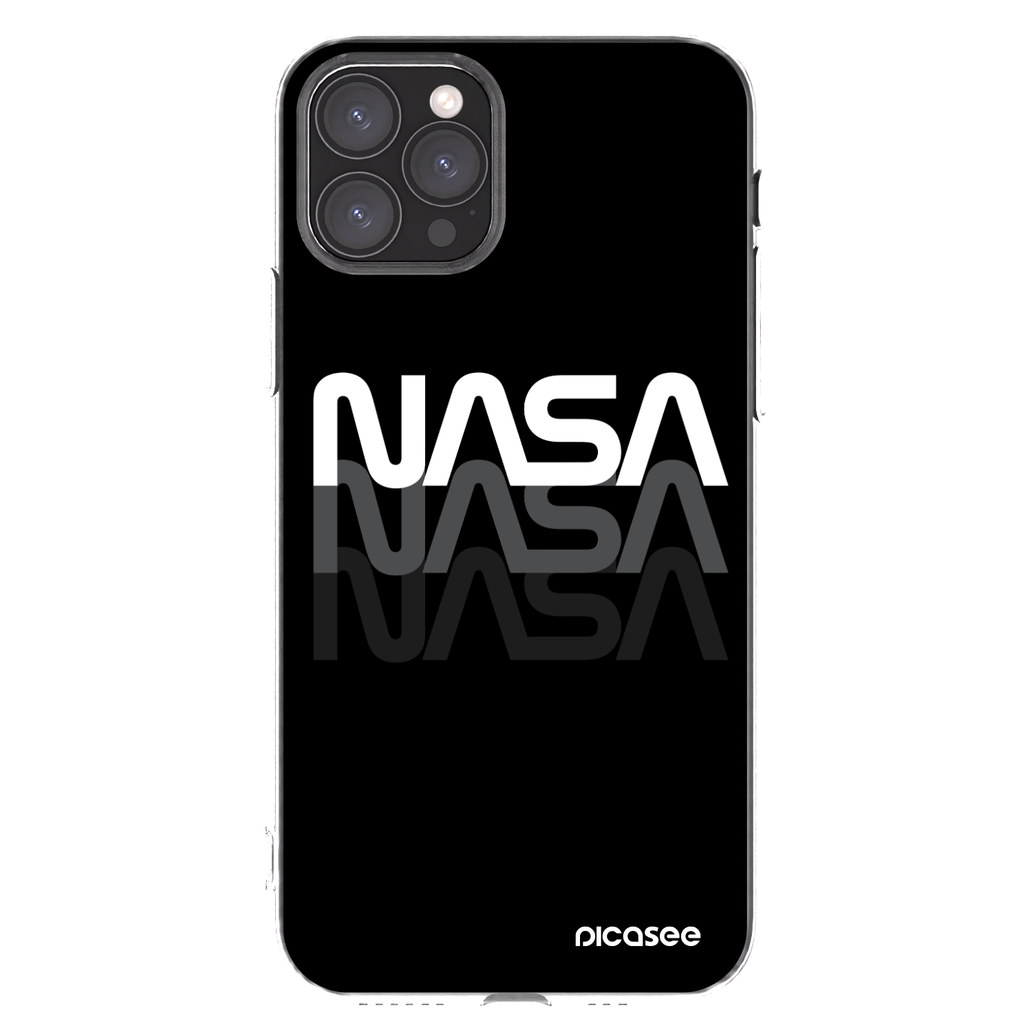 Picasee silikonový průhledný obal pro Apple iPhone 11 Pro - NASA Triple