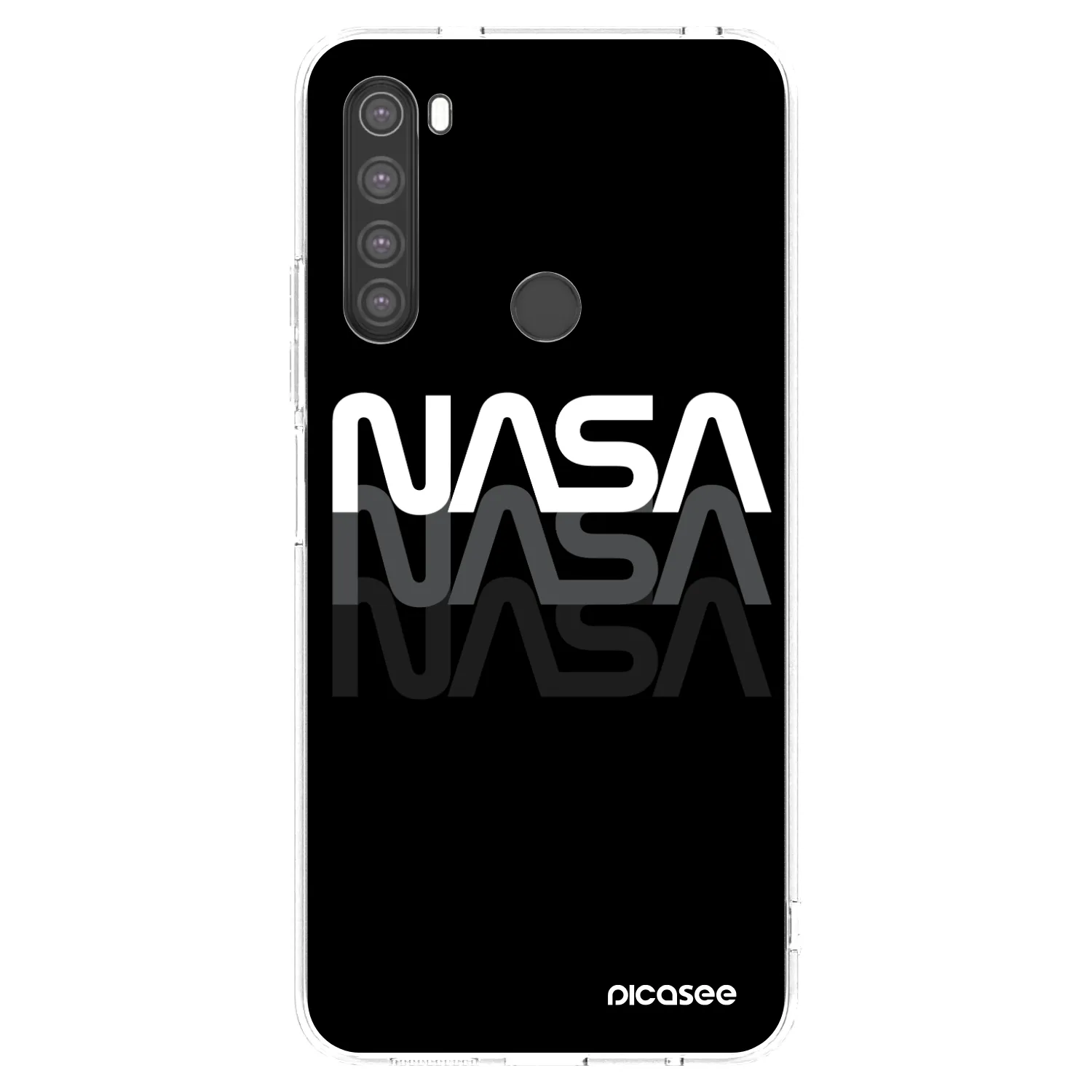 Picasee silikonový průhledný obal pro Xiaomi Redmi Note 8 - NASA Triple