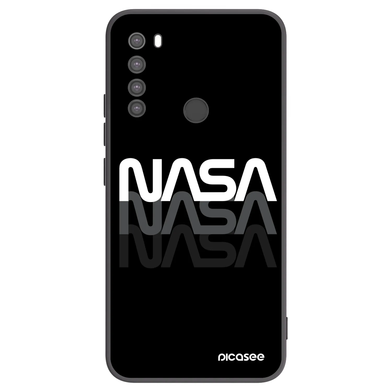 Picasee silikonový černý obal pro Xiaomi Redmi Note 8 - NASA Triple