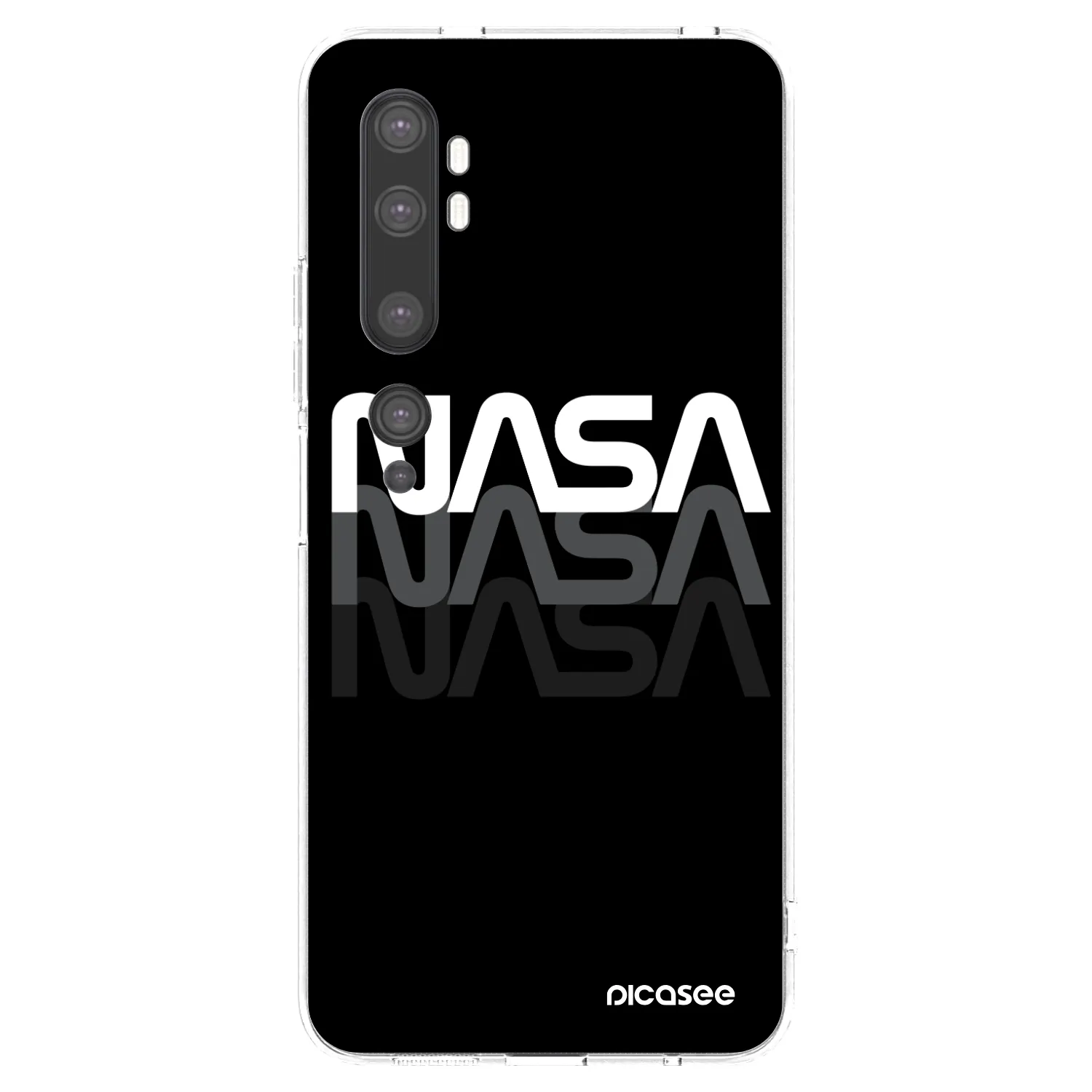 Picasee silikonový průhledný obal pro Xiaomi Mi Note 10 (Pro) - NASA Triple