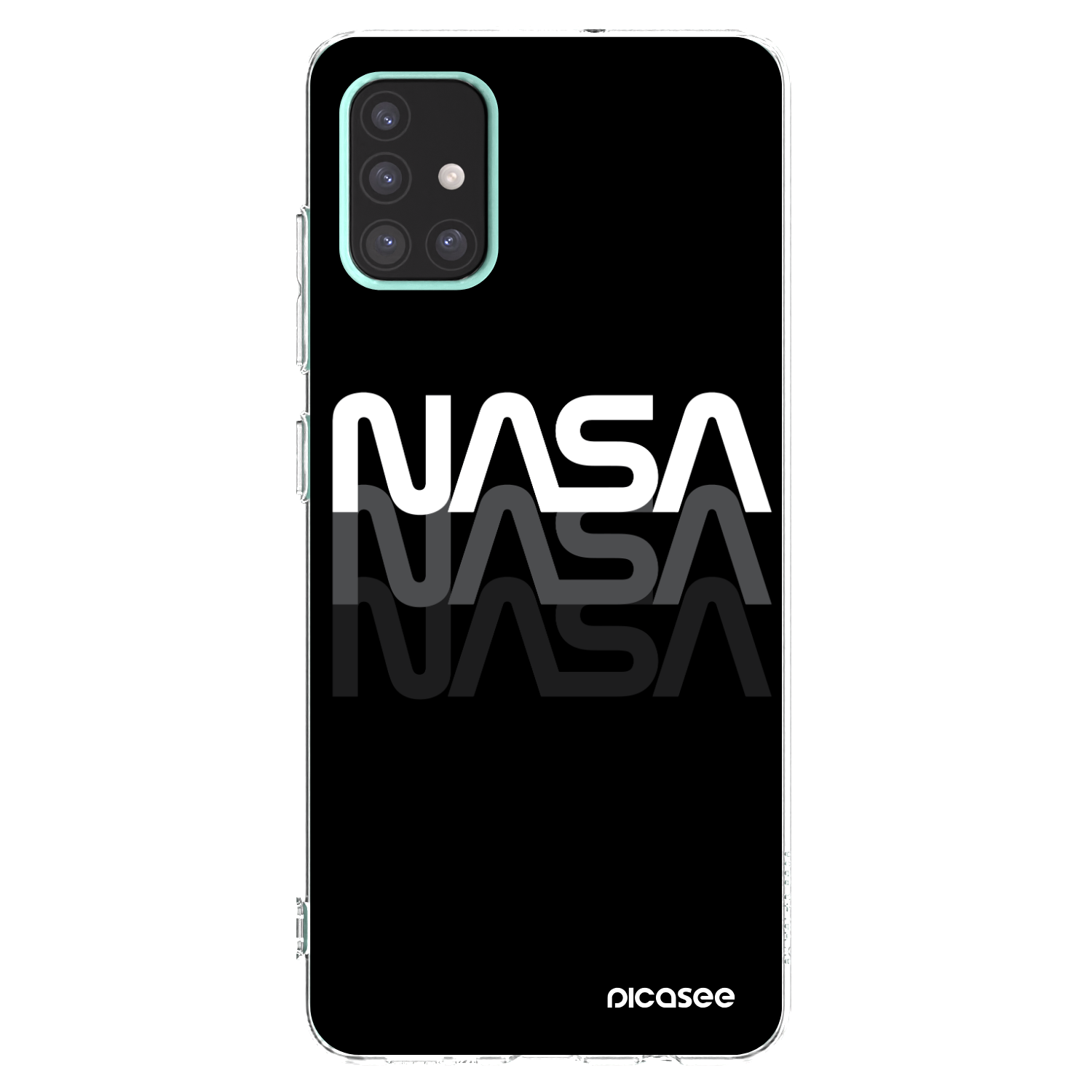 Picasee silikonový průhledný obal pro Samsung Galaxy A51 A515F - NASA Triple