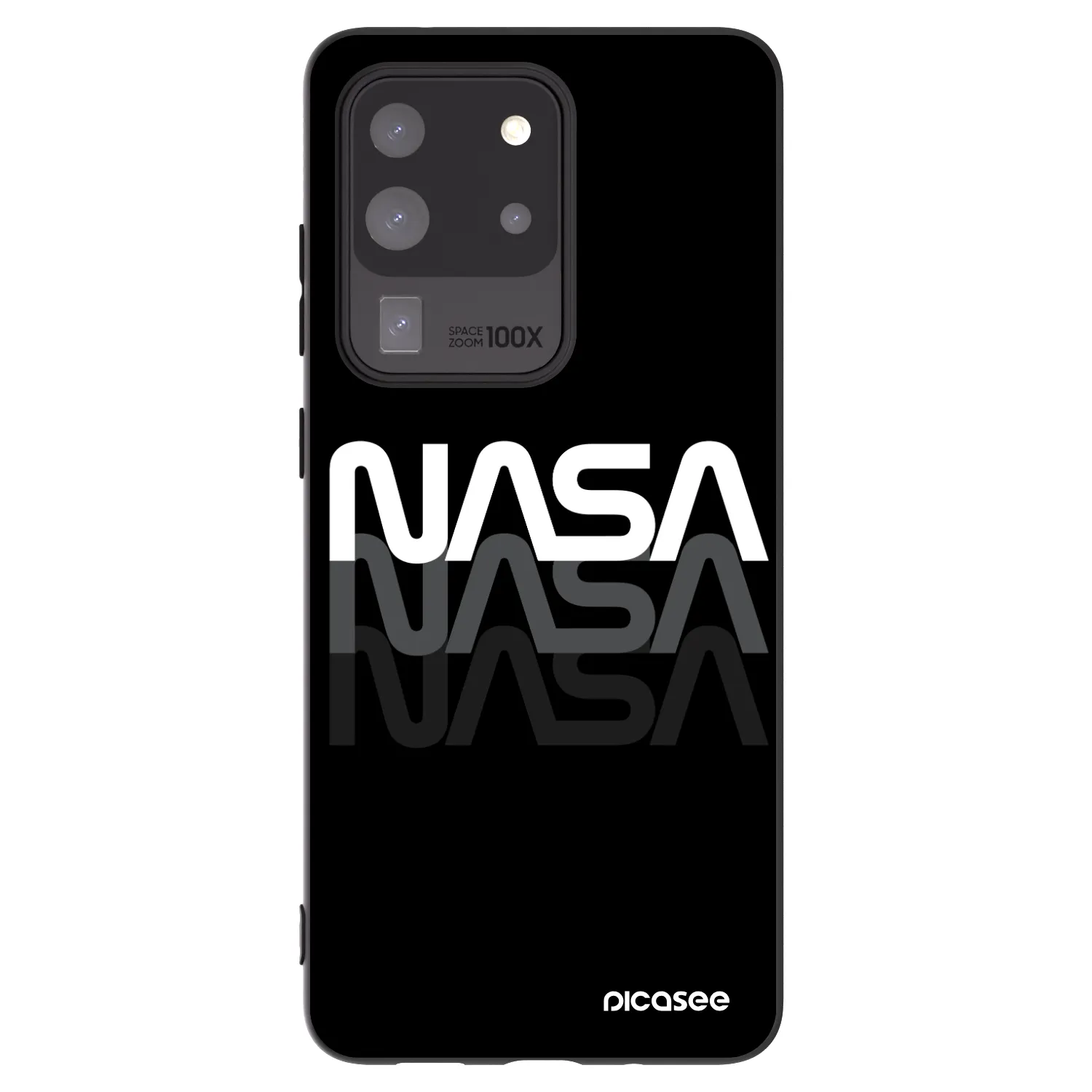 Picasee silikonový černý obal pro Samsung Galaxy S20 Ultra 5G G988F - NASA Triple
