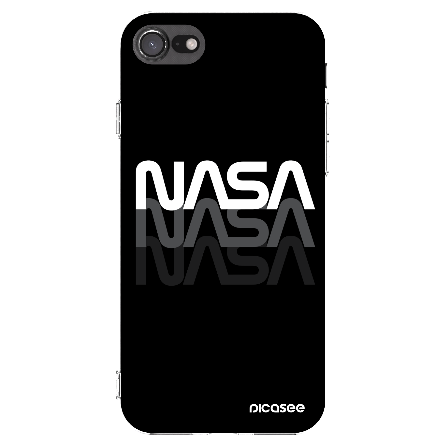 Picasee silikonový průhledný obal pro Apple iPhone SE 2020 - NASA Triple