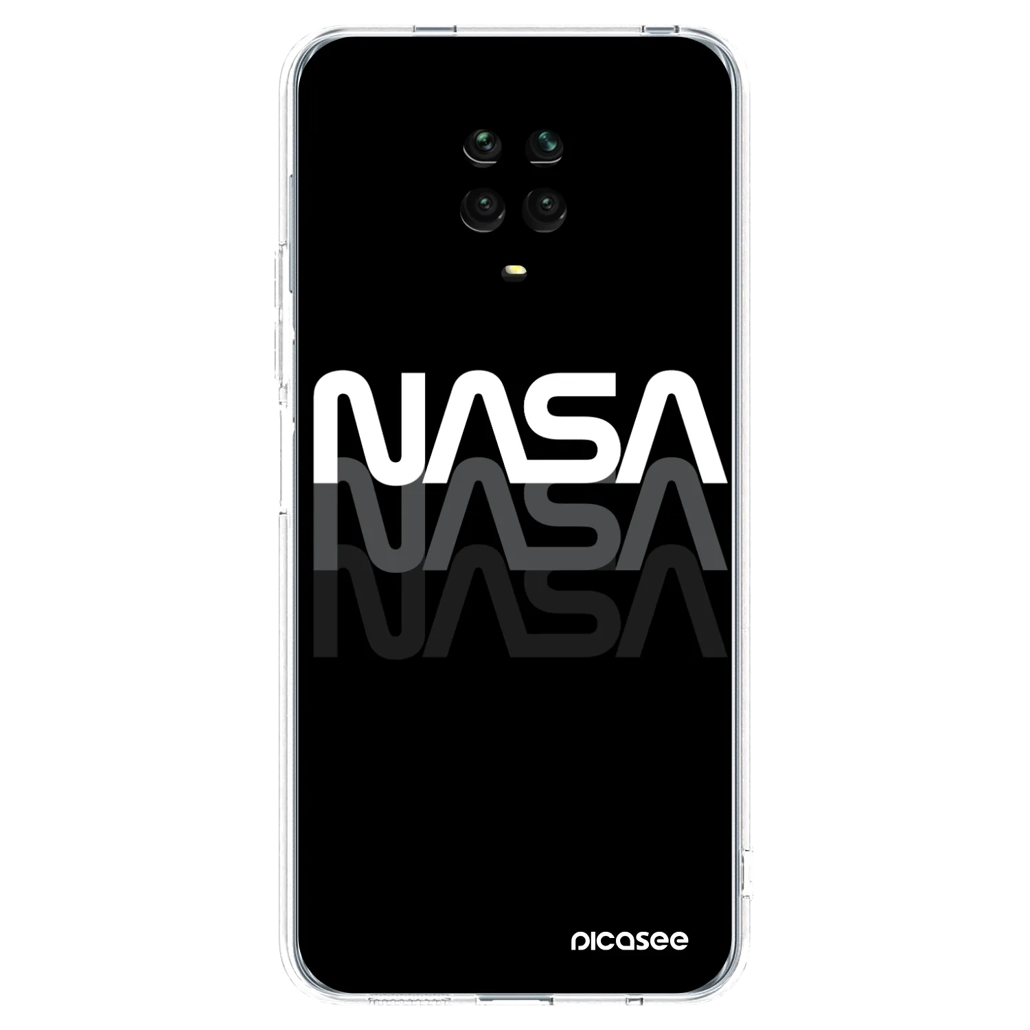 Picasee silikonový průhledný obal pro Xiaomi Redmi Note 9 Pro - NASA Triple