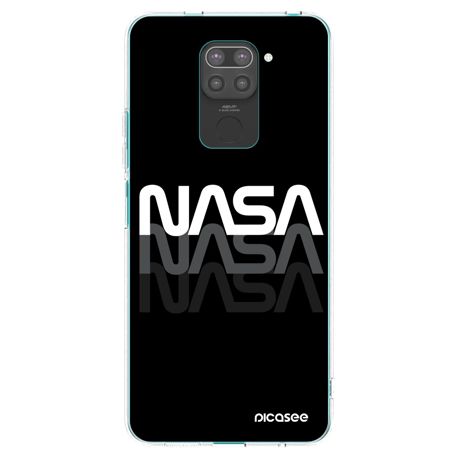 Picasee silikonový černý obal pro Xiaomi Redmi Note 9 - NASA Triple