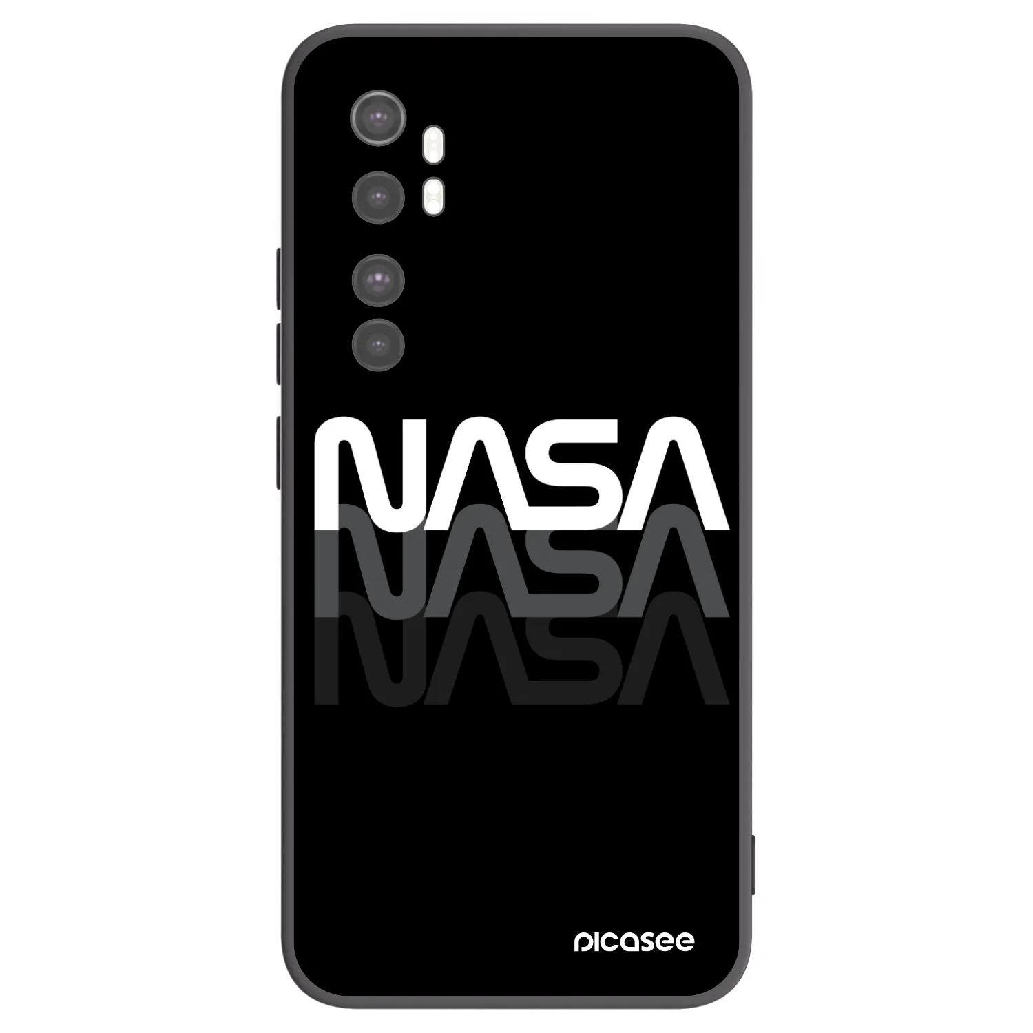 Picasee silikonový černý obal pro Xiaomi Mi Note 10 Lite - NASA Triple