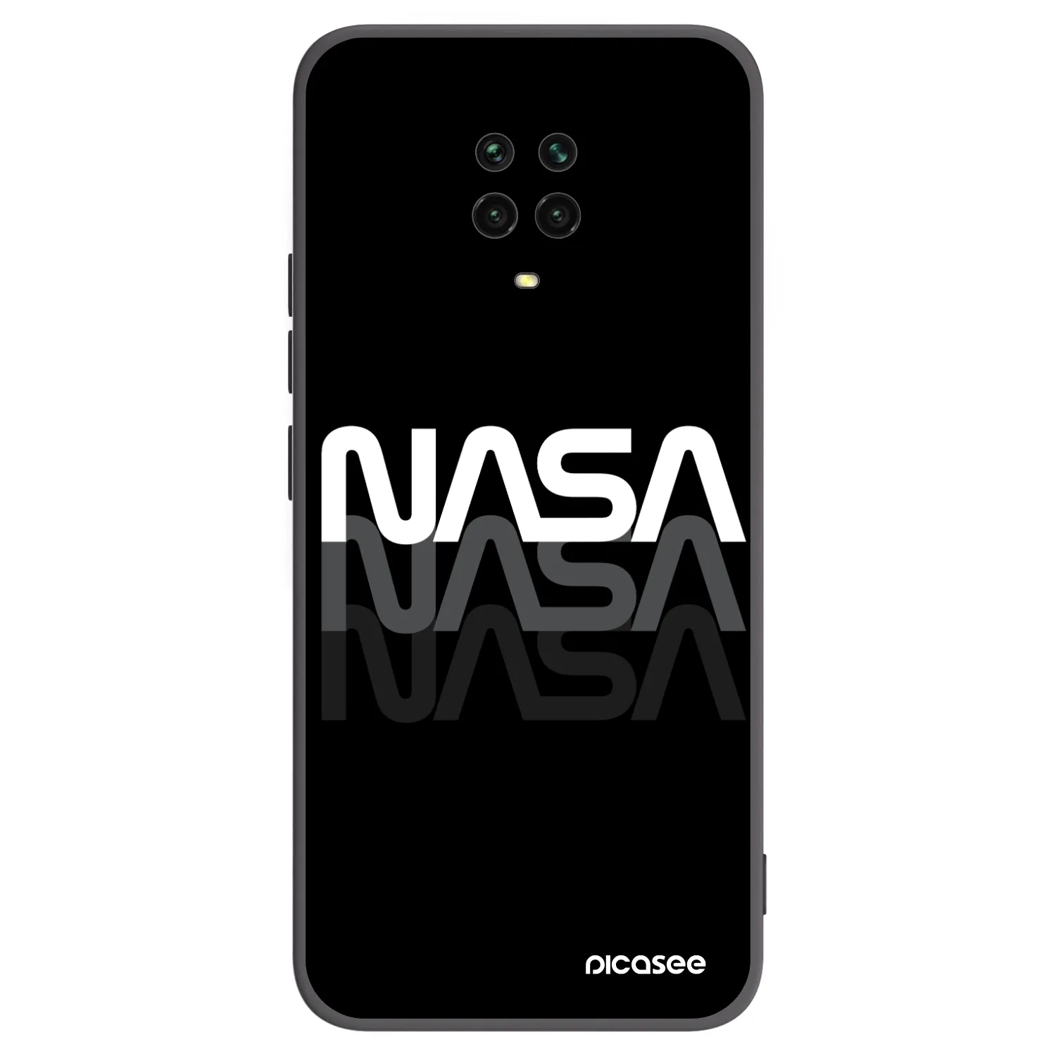 Picasee silikonový černý obal pro Xiaomi Redmi Note 9S - NASA Triple