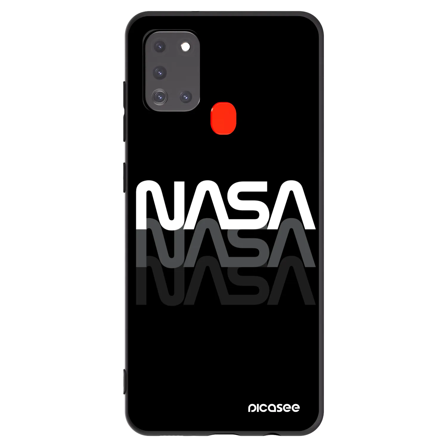 Picasee silikonový černý obal pro Samsung Galaxy A21s - NASA Triple