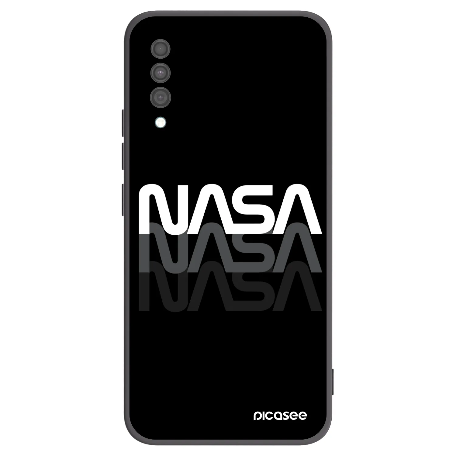 Picasee silikonový černý obal pro Samsung Galaxy A30s A307F - NASA Triple