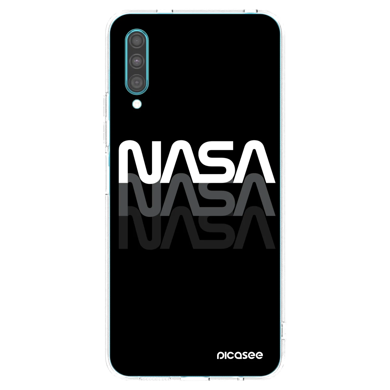 Picasee silikonový průhledný obal pro Samsung Galaxy A30s A307F - NASA Triple