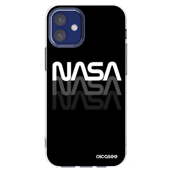 Picasee silikonový průhledný obal pro Apple iPhone 12 mini - NASA Triple