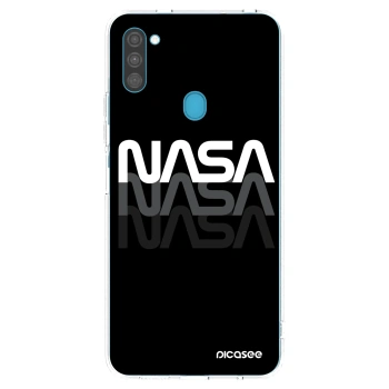 Picasee silikonový průhledný obal pro Samsung Galaxy M11 - NASA Triple