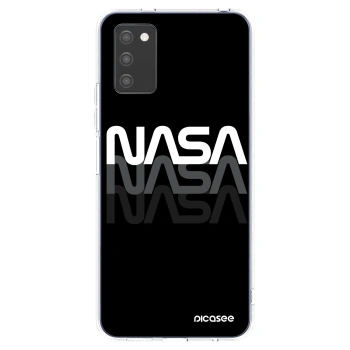 Picasee silikonový průhledný obal pro Samsung Galaxy A02s A025G - NASA Triple