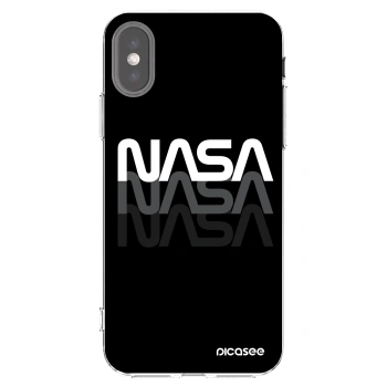 Picasee silikonový průhledný obal pro Apple iPhone X/XS - NASA Triple