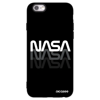 Picasee silikonový černý obal pro Apple iPhone 6/6S - NASA Triple