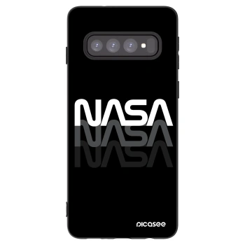 Picasee silikonový černý obal pro Samsung Galaxy S10 G973 - NASA Triple
