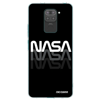 Picasee silikonový černý obal pro Xiaomi Redmi Note 9 - NASA Triple