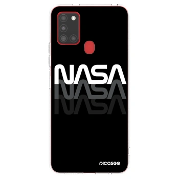 Picasee silikonový průhledný obal pro Samsung Galaxy A21s - NASA Triple