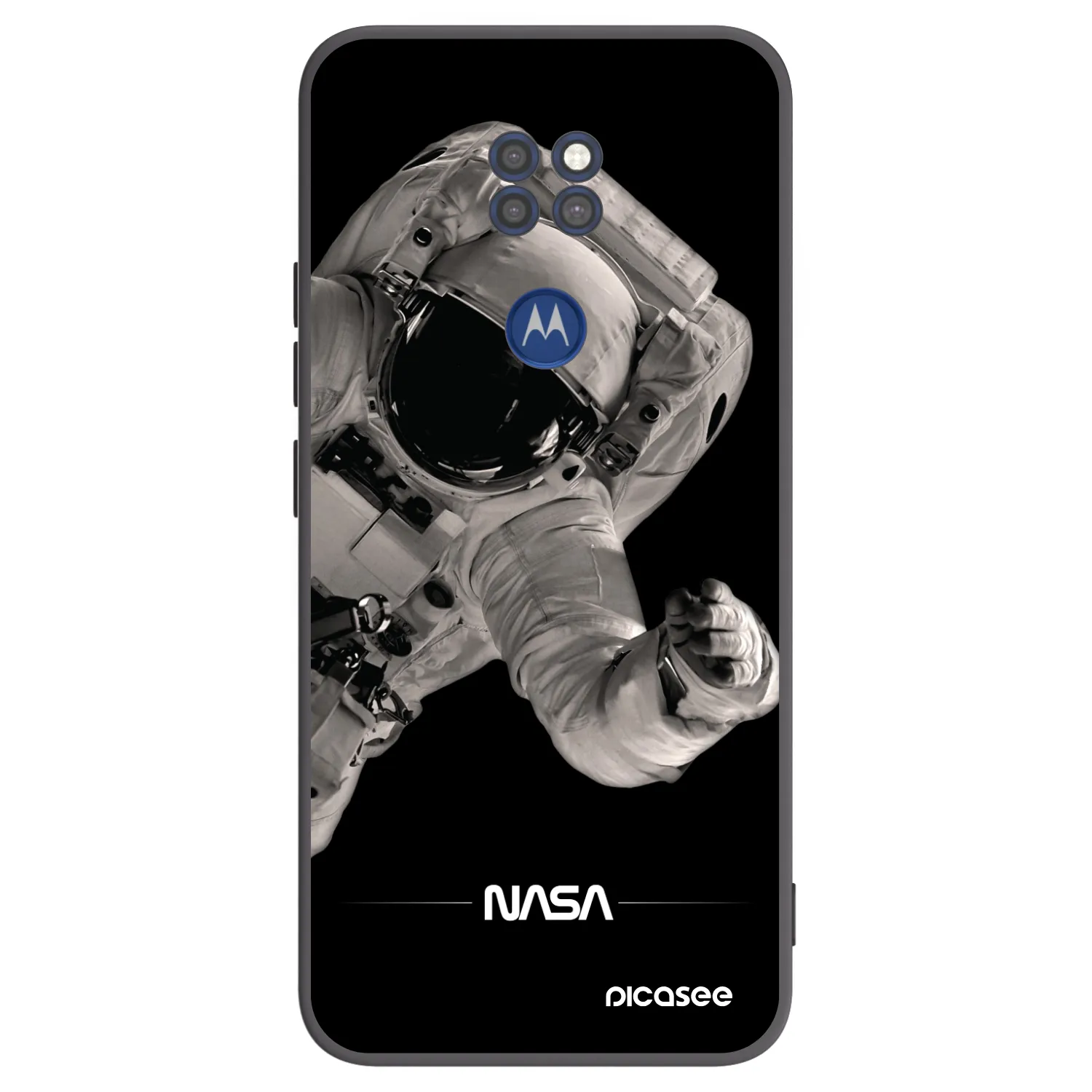 Picasee silikonový černý obal pro Motorola Moto G9 Play - Astronaut Big