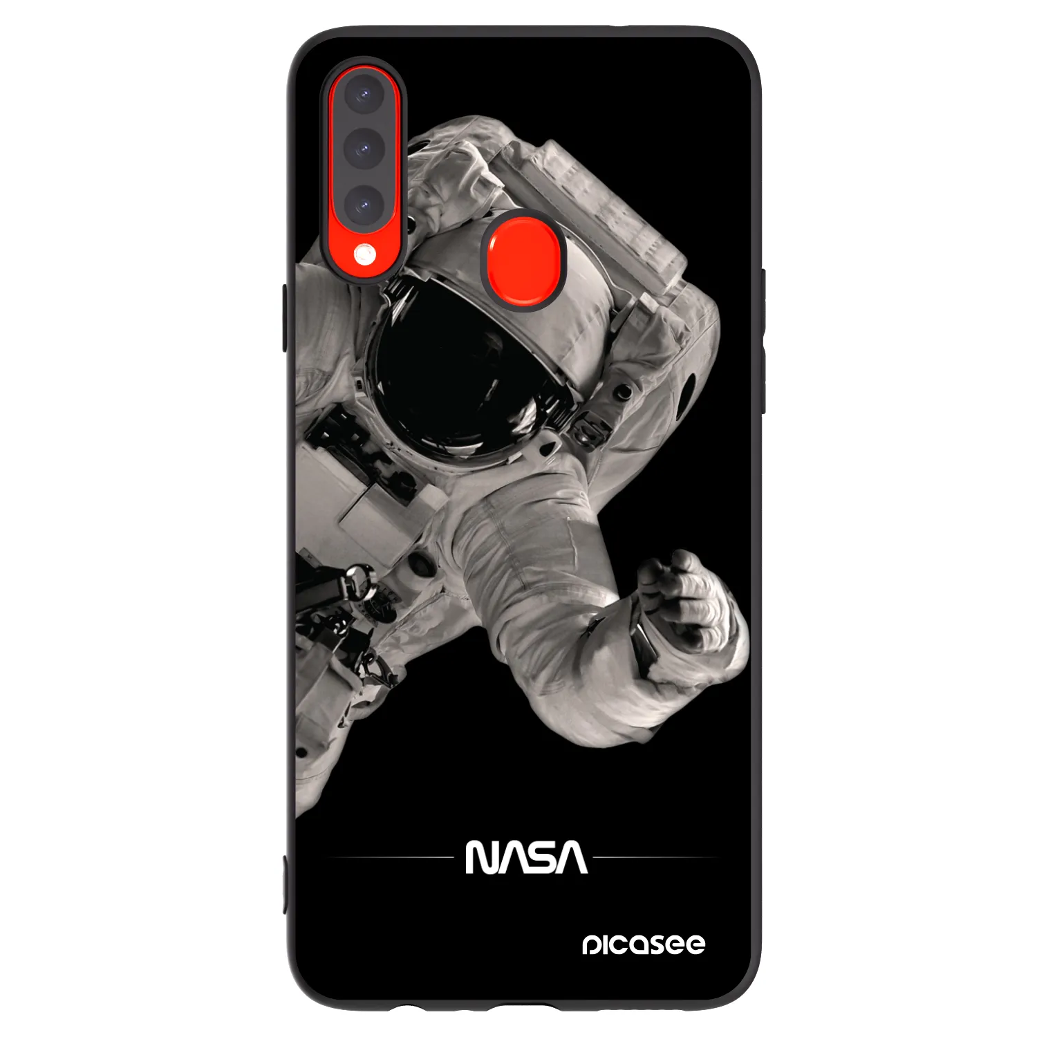Picasee silikonový černý obal pro Samsung Galaxy A20s - Astronaut Big