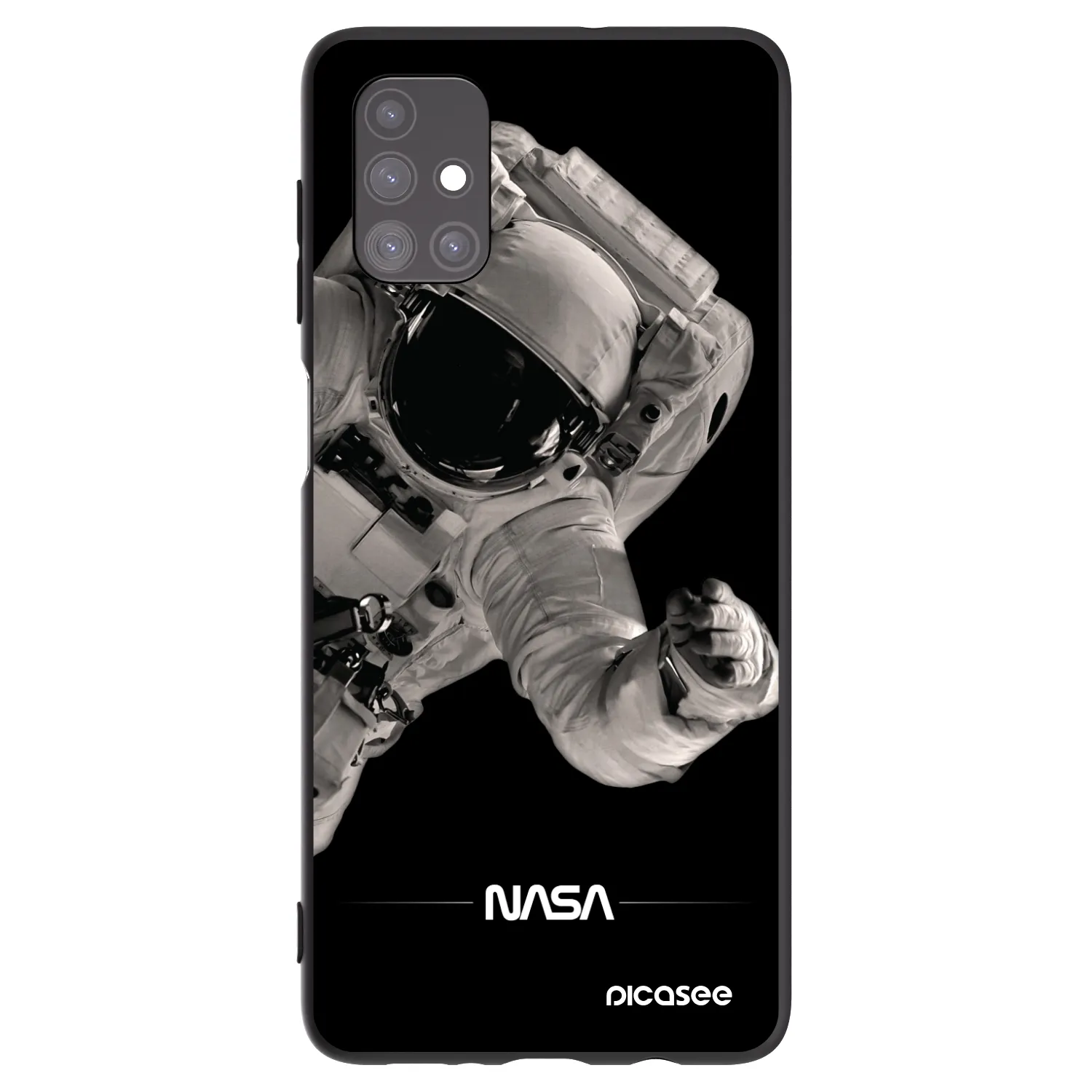 Picasee silikonový černý obal pro Samsung Galaxy M51 M515F - Astronaut Big
