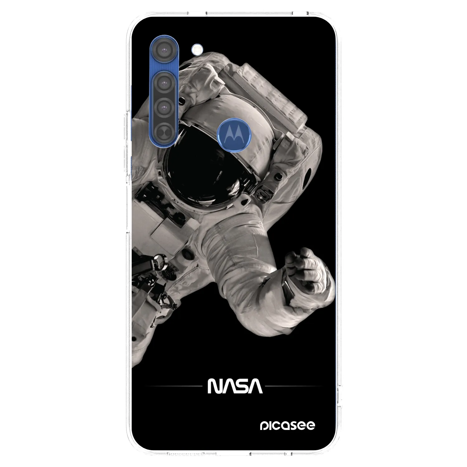Picasee silikonový průhledný obal pro Motorola Moto G8 - Astronaut Big