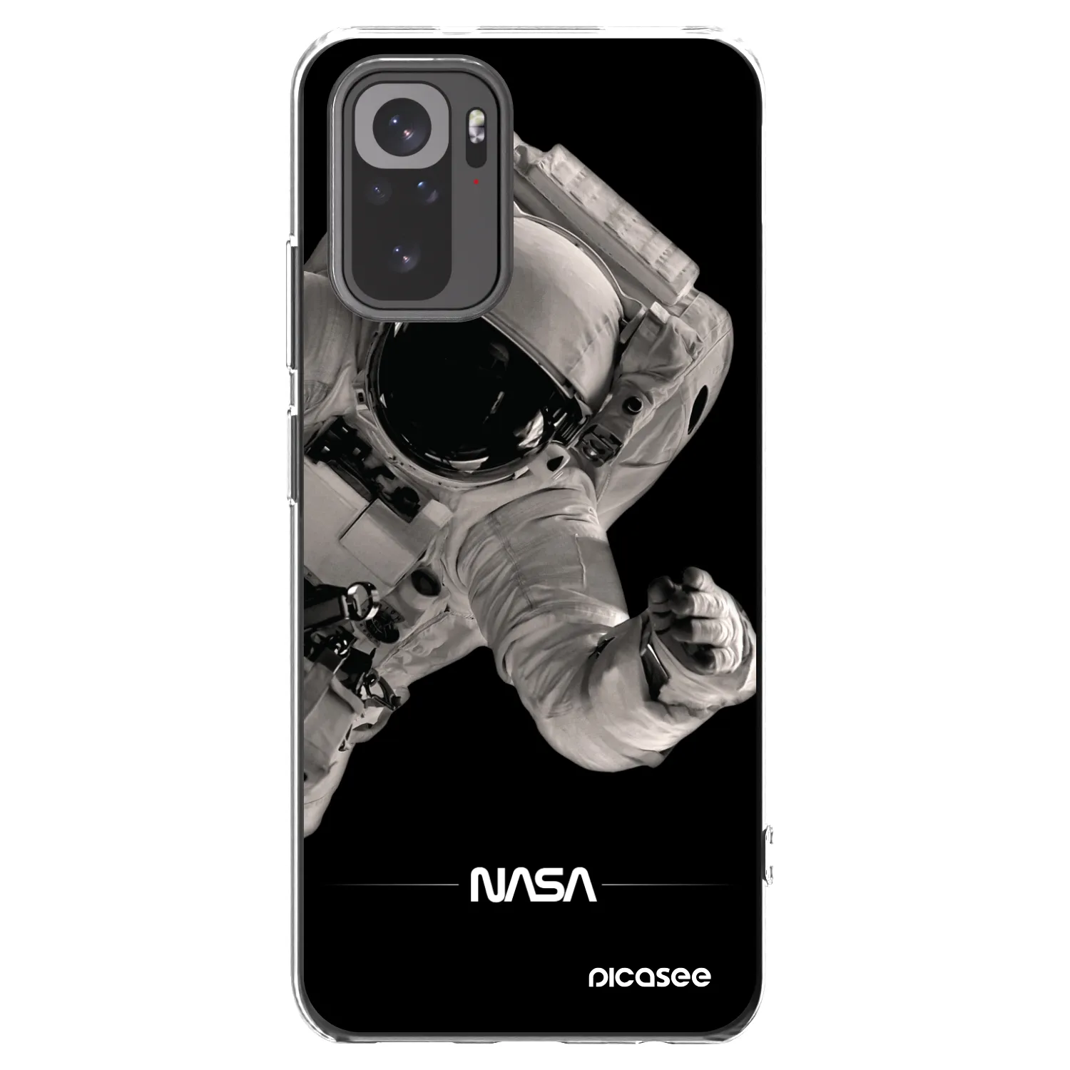 Picasee silikonový průhledný obal pro Xiaomi Redmi Note 10 - Astronaut Big
