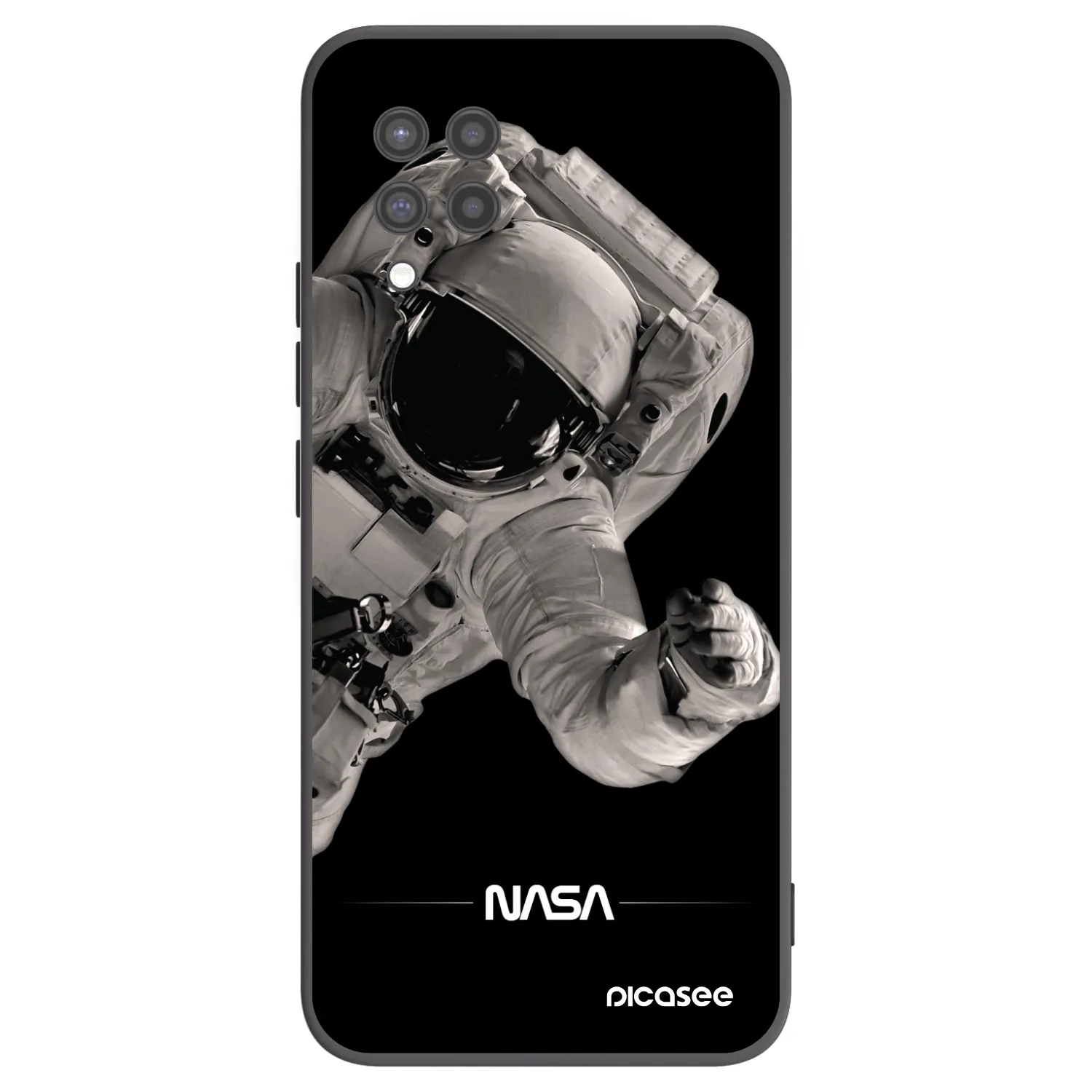 Picasee silikonový černý obal pro Samsung Galaxy A42 A426B - Astronaut Big