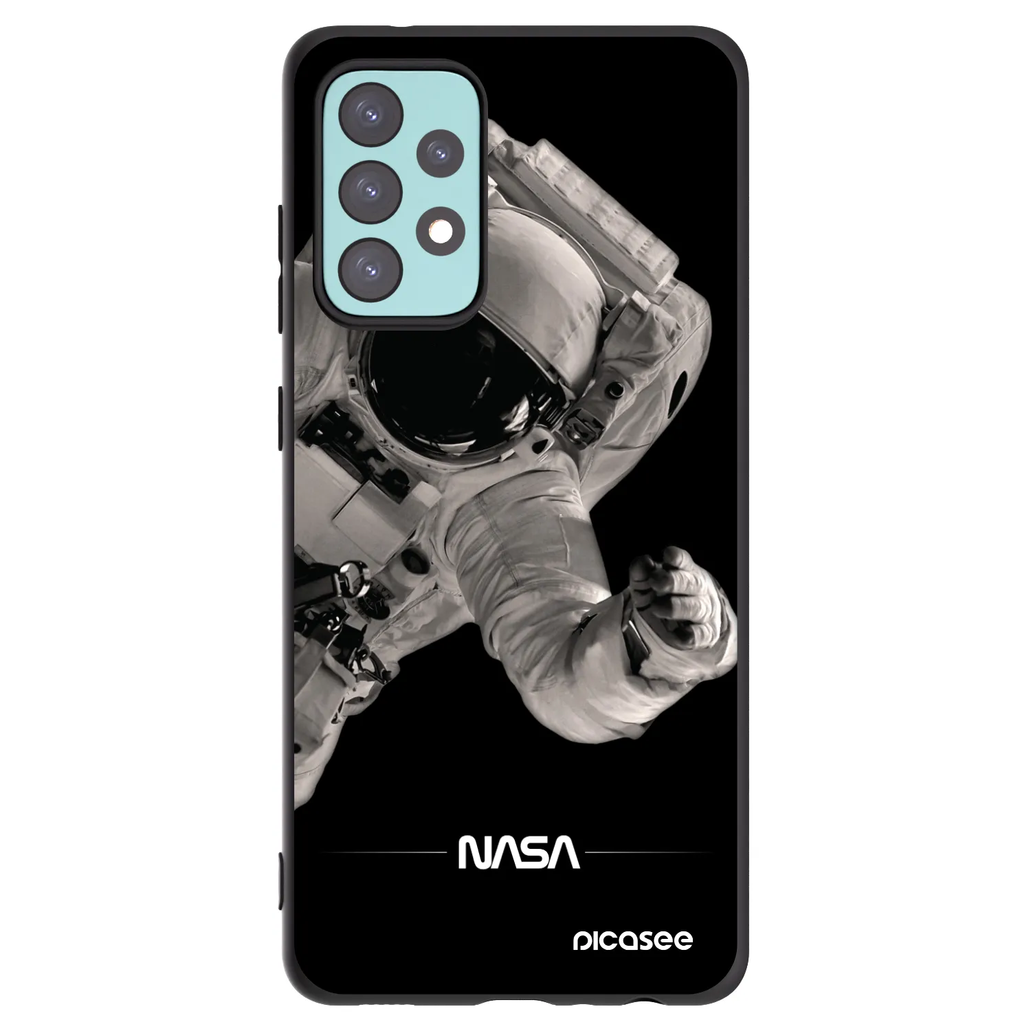 Picasee silikonový černý obal pro Samsung Galaxy A72 A725F - Astronaut Big