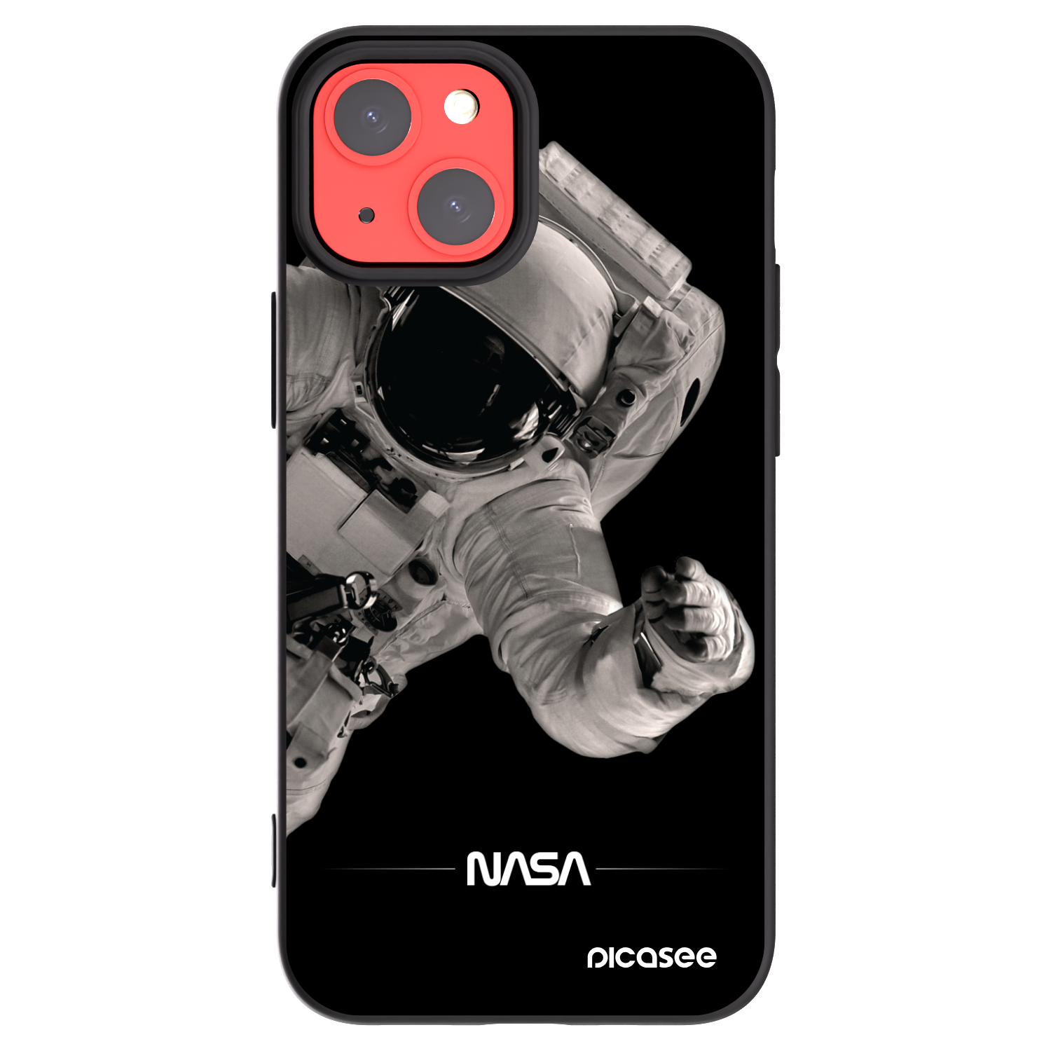 Picasee silikonový černý obal pro Apple iPhone 13 mini - Astronaut Big