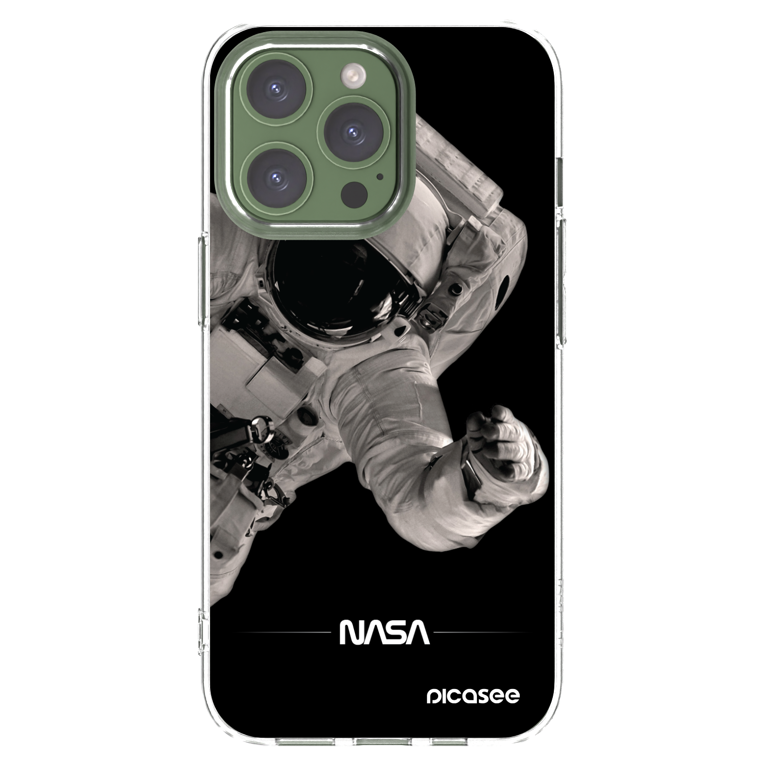 Picasee silikonový průhledný obal pro Apple iPhone 13 Pro - Astronaut Big
