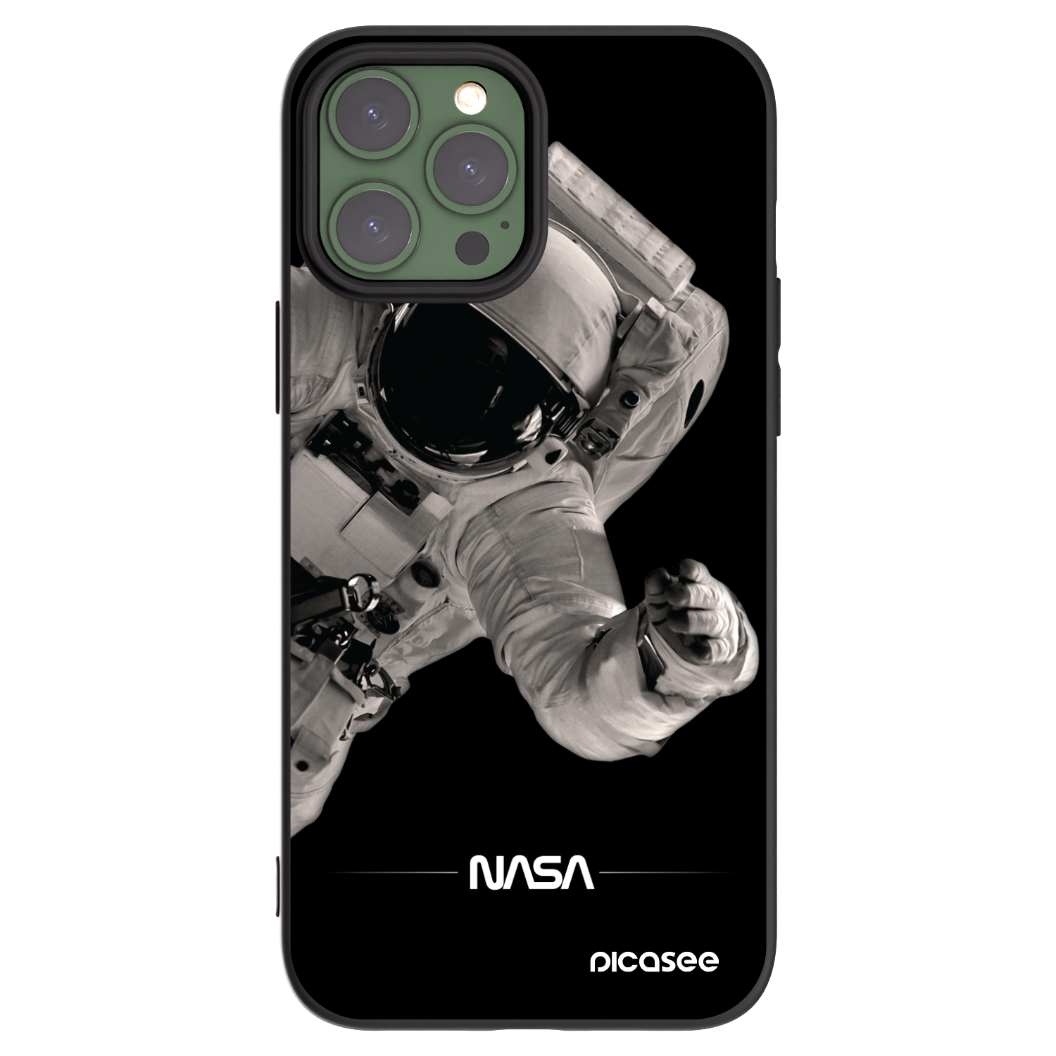 Picasee silikonový černý obal pro Apple iPhone 13 Pro Max - Astronaut Big