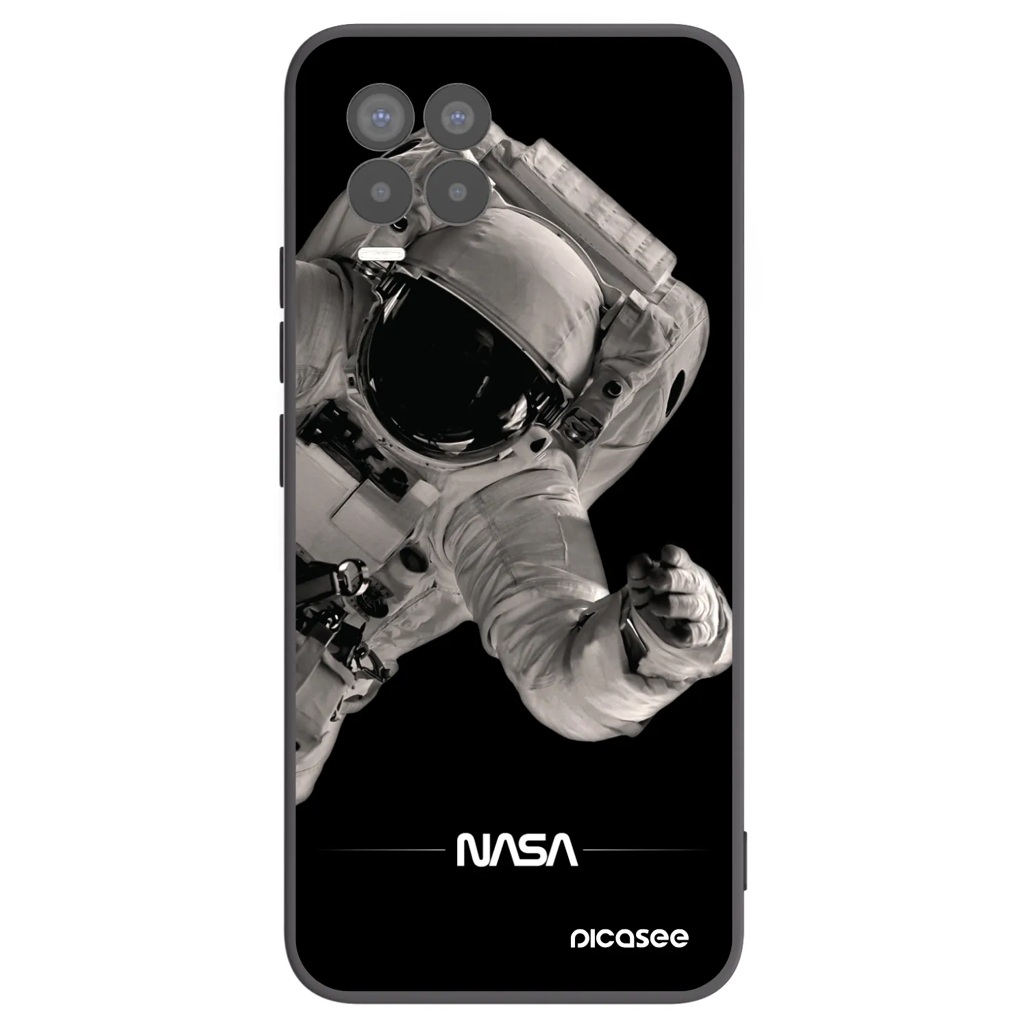 Picasee silikonový černý obal pro Realme 8 Pro - Astronaut Big