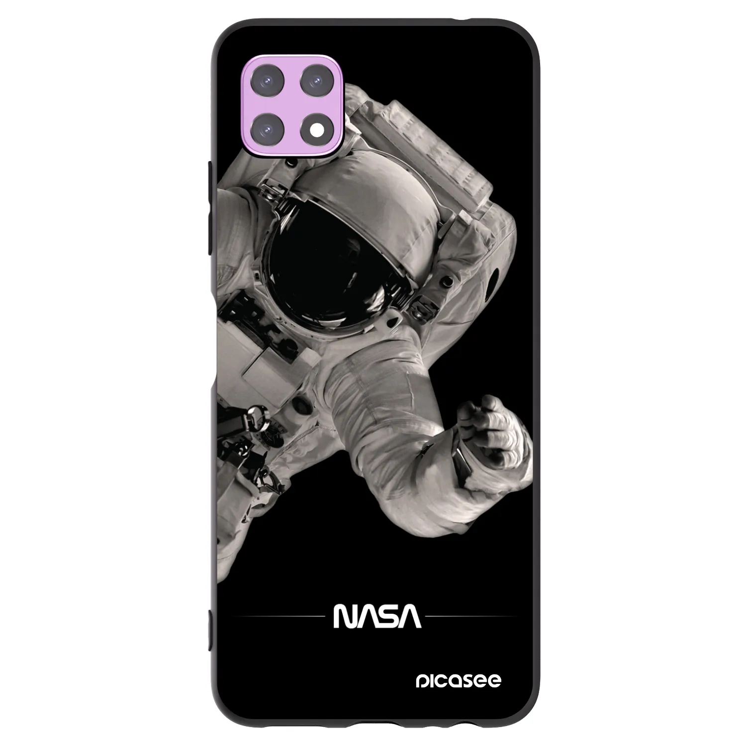 Picasee silikonový černý obal pro Samsung Galaxy A22 A226B 5G - Astronaut Big