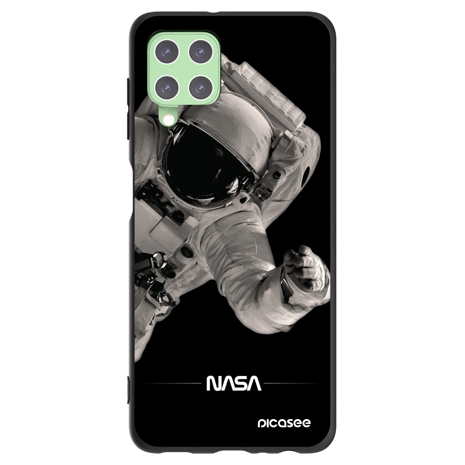 Picasee silikonový černý obal pro Samsung Galaxy A22 A225F 4G - Astronaut Big