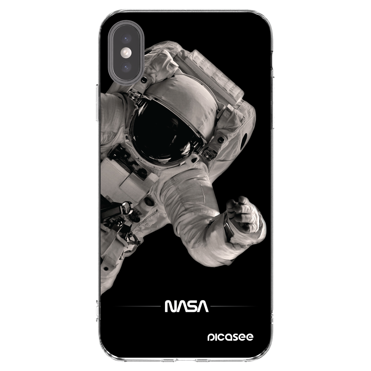 Picasee silikonový průhledný obal pro Apple iPhone XS Max - Astronaut Big