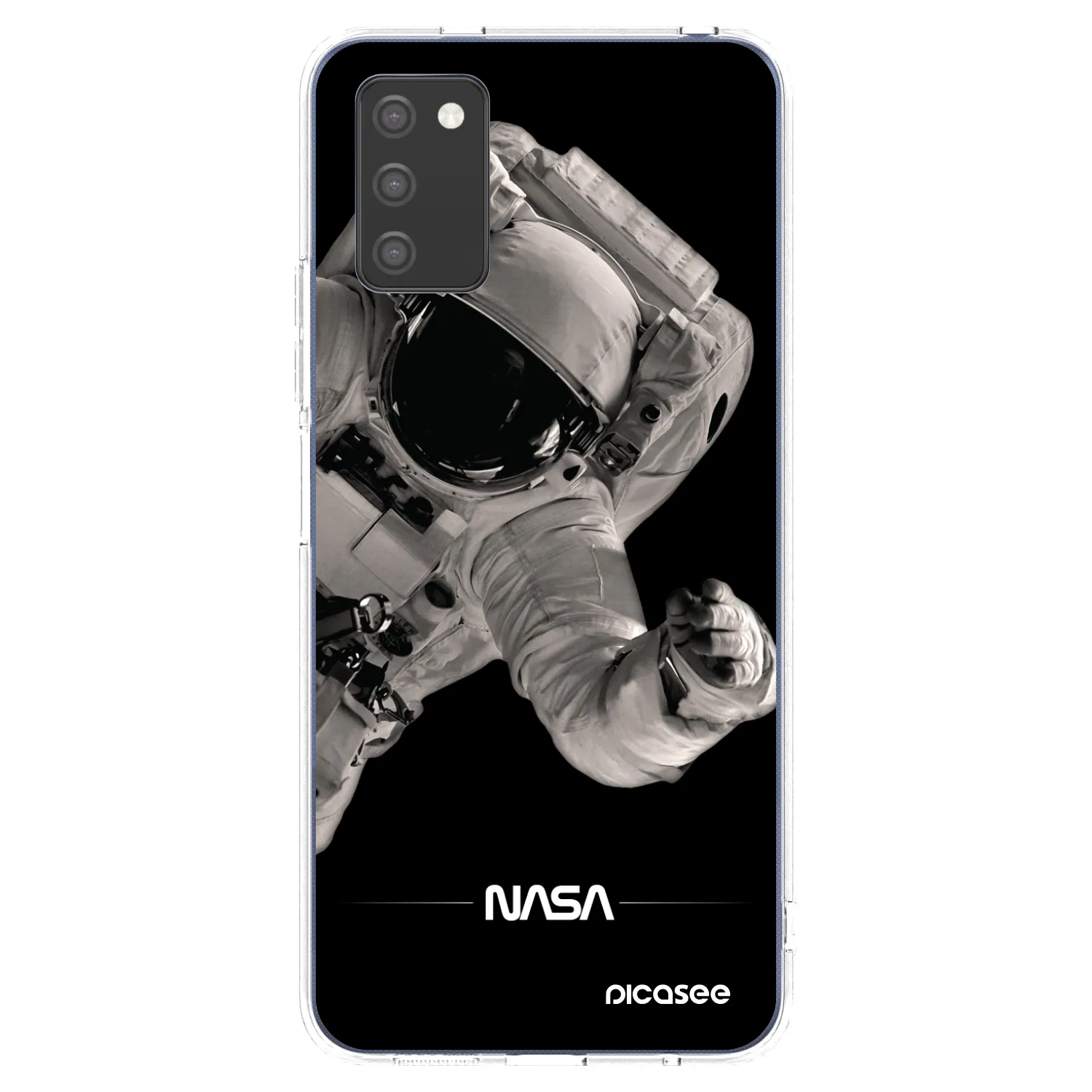 Picasee silikonový průhledný obal pro Samsung Galaxy A03s A037G - Astronaut Big